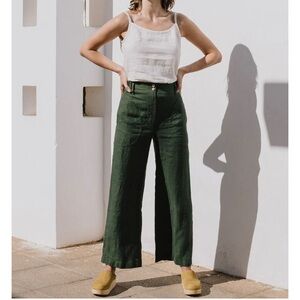 Not Perfect Linen fit and flare plants NWT